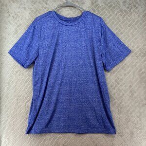 Zone Pro T-Shirt Mens Large Blue Athletic Material Short Sleeve Classic Boxy Fit